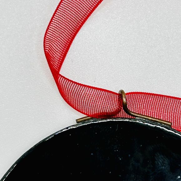 Vintage Owl Pendant Enamel on Copper Handmade Green 2 inches - Picture 5 of 7